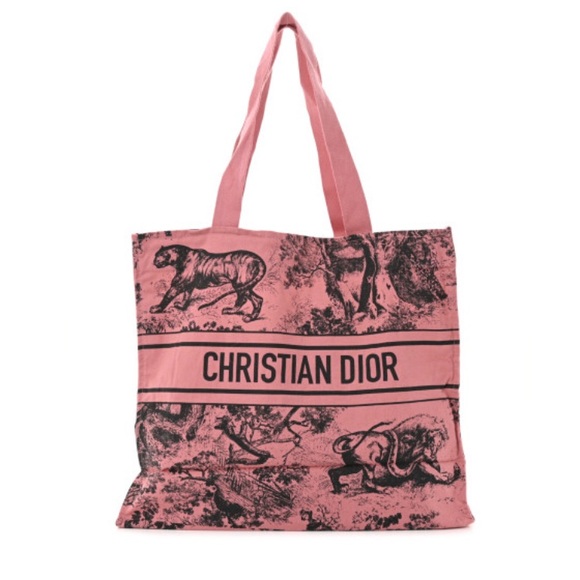 CHRISTIAN DIOR Canvas Dioriviera Tote Pink - Picture 1 of 5